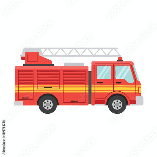 Red Fire Engine with Ladder