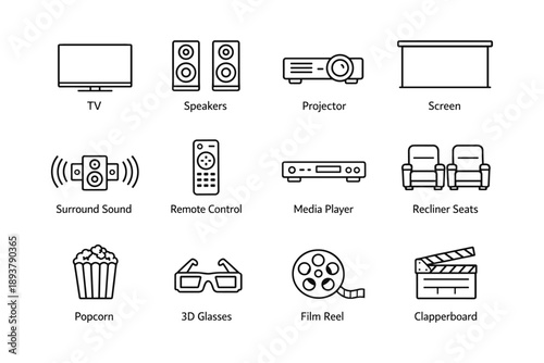 Home theater essentials: tv speakers projector screen media setup