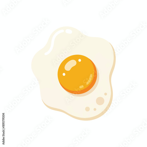 Simple Sunny Side Up Egg Illustration