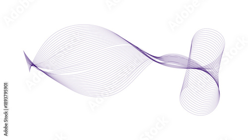 Digital frequency track equalizer.  twisted curve lines with blend effect.