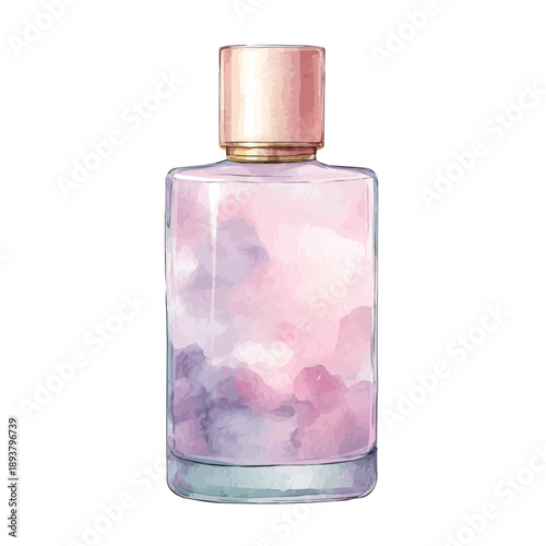 Skin Toner watercolor drawing vector, premium quality illustration on a clean white background.