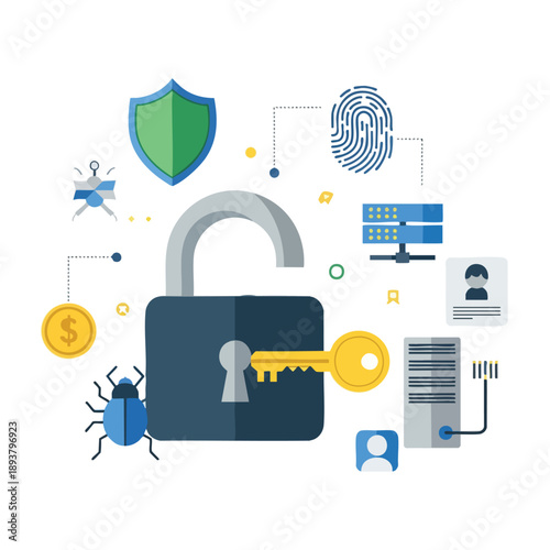 Cybersecurity Elements Infographic