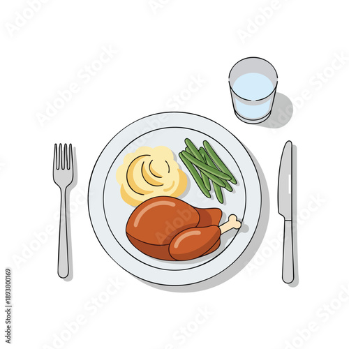 Ready to Eat Meal with Meat and Vegetables