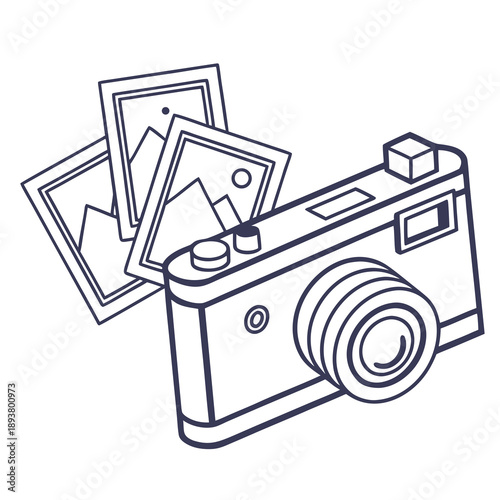 Camera with developed photos