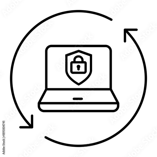 Firewall vector icon. Cybersecurity Illustration sign. Computer antivirus symbol. Data protection logo.