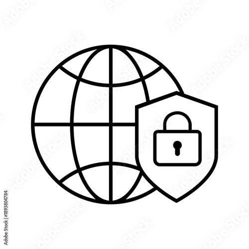 Firewall vector icon. Cybersecurity Illustration sign. Computer antivirus symbol. Data protection logo.