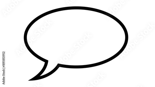 Simple black speech bubble icon