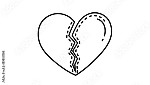 Broken heart symbolizing heartbreak and sorrow