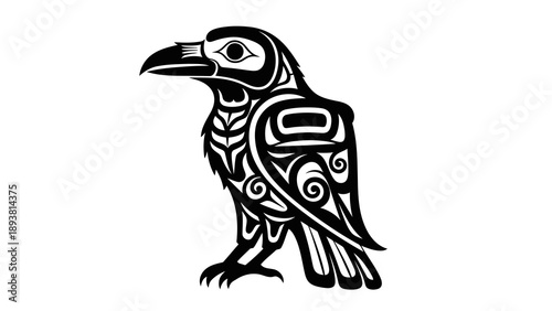 Traditional native american style eagle illustration