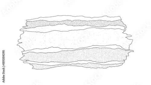Geological formation with layered structure