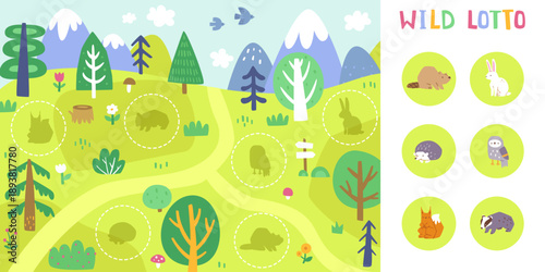 Photography Forest animals lotto mini game