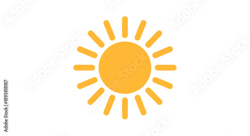 Sun icon vector symbol