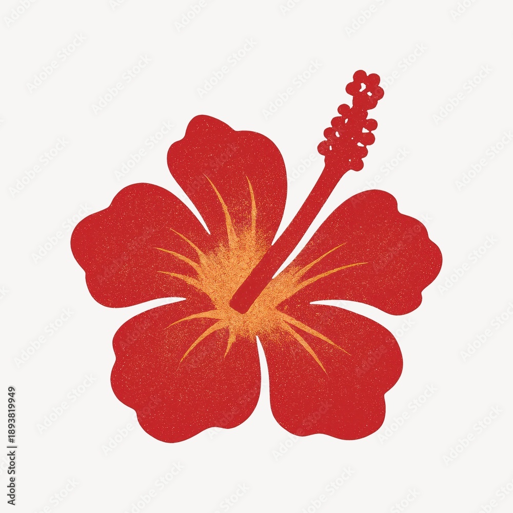 Naklejka premium Vibrant tropical hibiscus flower