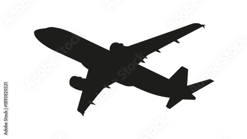 Jet Plane Taking Off Silhouette Perspective