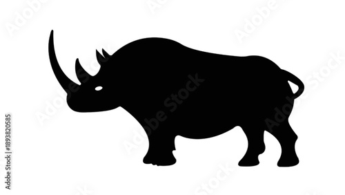 African Rhinoceros Wild Animal Silhouette ProfileAfrican Rhinoceros Wild Animal Silhouette Profile
