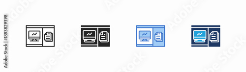 Set of flexibility icon collection in multiple style. Icon suitable for web and mobile application