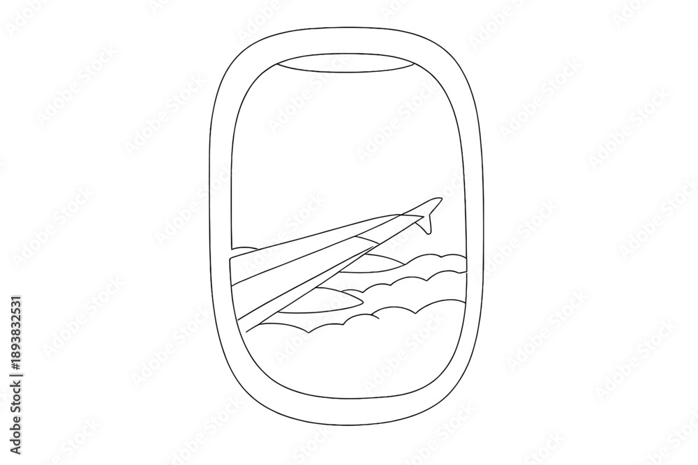 Fototapeta premium Minimalist Airplane View. 