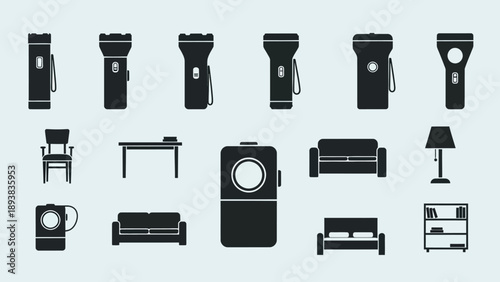 Collection of home and office objects.