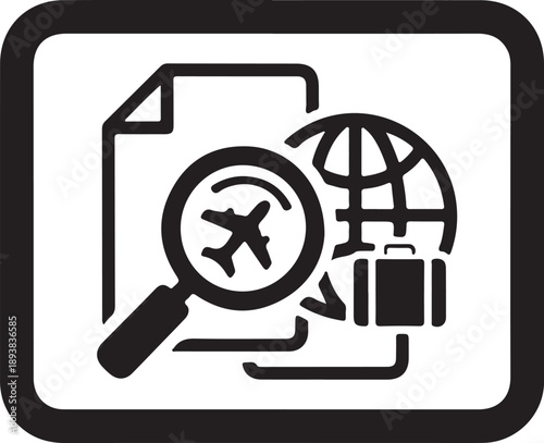 Customs Inspection Travel Security Stamp Icon
Passport Check and Border Control Symbol
Travel Security Customs Approval Emblem