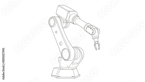 Industrial robot arm with gripper end effector