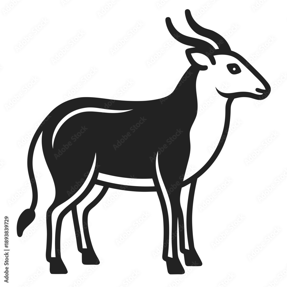 Obraz premium Serow simple thin line art vector illustration