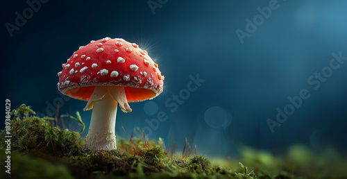 Wallpaper Mural a glowing red mushroom with white dots on top, Torontodigital.ca