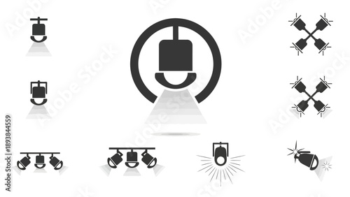 Drone icons with remote control.