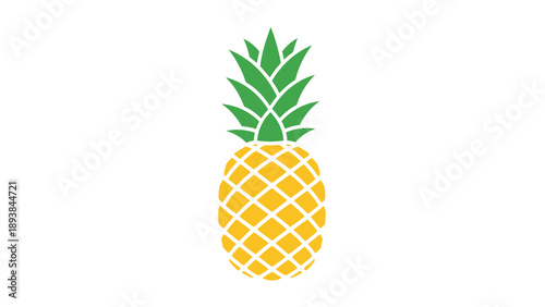 Fresh yellow pineapple fruit closeup.