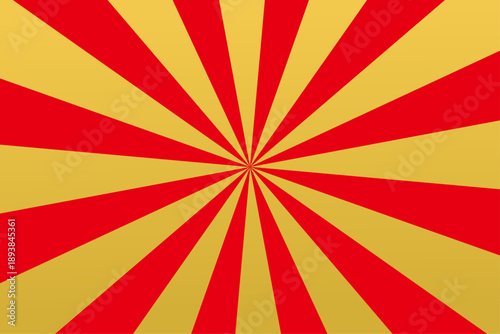 金色と赤の放射線背景 初日の出をイメージした和風デザイン