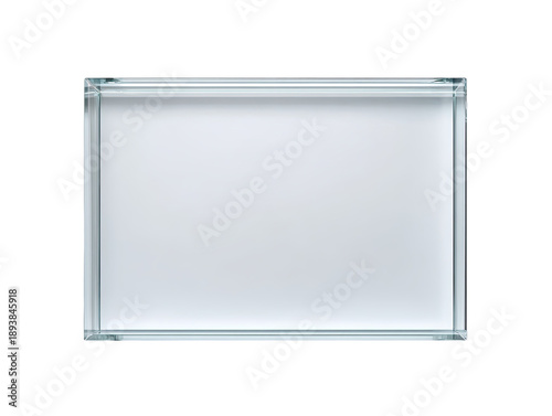 Transparent rectangular box, empty inside