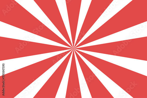 紅白の放射線背景 お正月やお祝いに使える和風デザイン