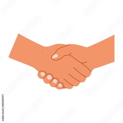 Wallpaper Mural Handshake gesture. Agreement and partnership concept. Flat vector illustration Torontodigital.ca