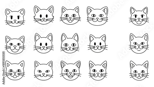 Collection of various cat faces 1.