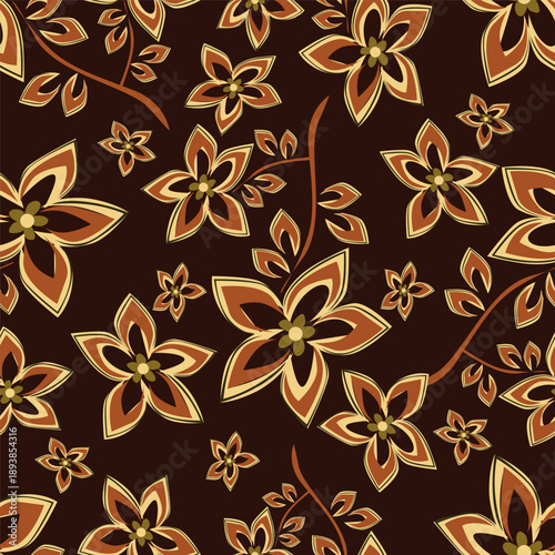 Vintage seamless floral pattern. Liberty style background of small pastel colorful flowers. Small flowers scattered over a white background. Stock vector for printing on surfaces