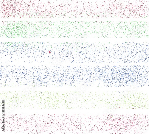 The patterns use rainbow colors and have a textured, glittery, or speckled effect. 