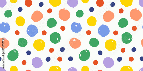 Colorful abstract pattern of overlapping rounded shapes on a white background