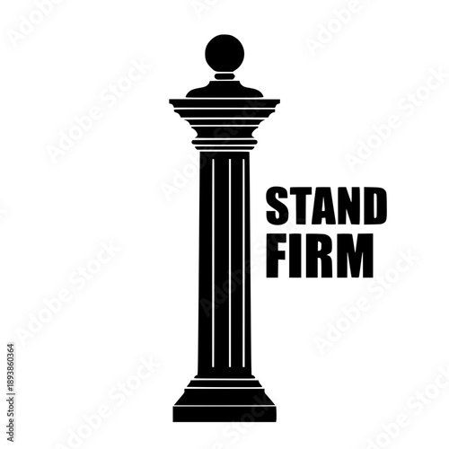 Stand firm determination podium leadership success vector illustration flat design