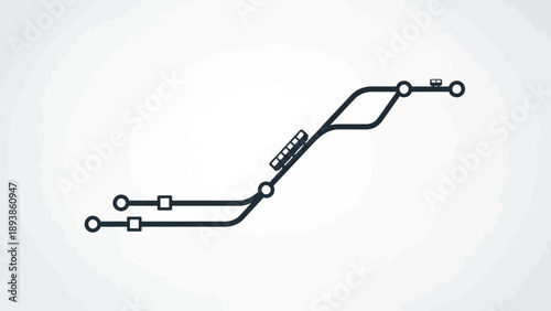 Simple Electronic Circuit Diagram Line.