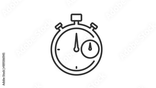 Stopwatch timer with seconds hand.