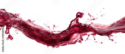 Dynamic red liquid splash