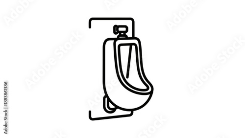 Urinal in a public restroom facility.