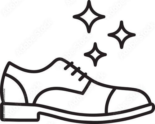 Stylish ankle boot with block heel line icon for autumn collections