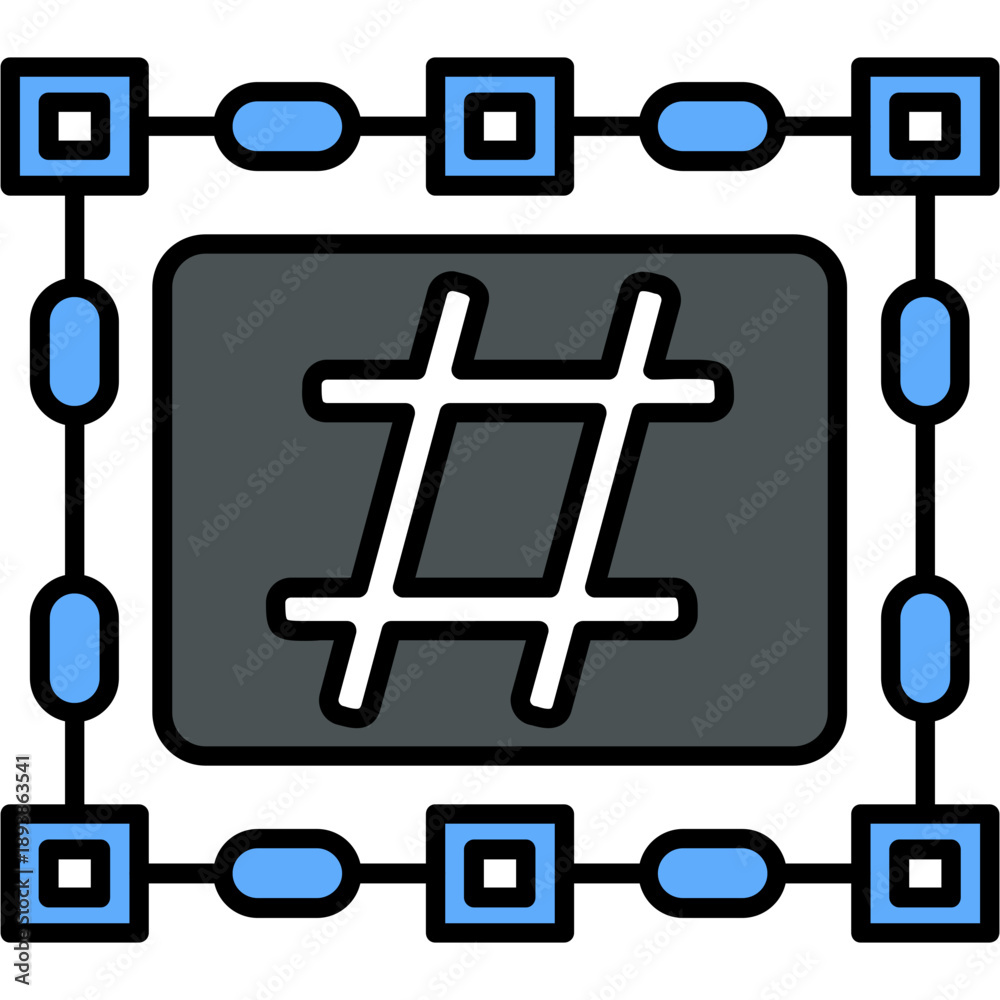 Fototapeta premium Hash Icon