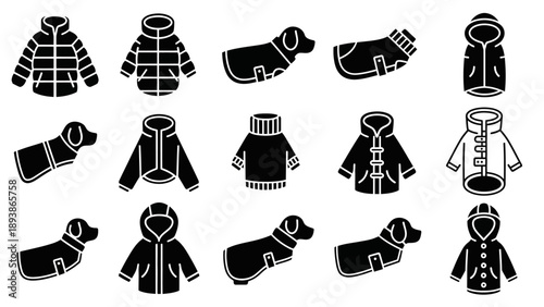 Collection of winter clothing items.