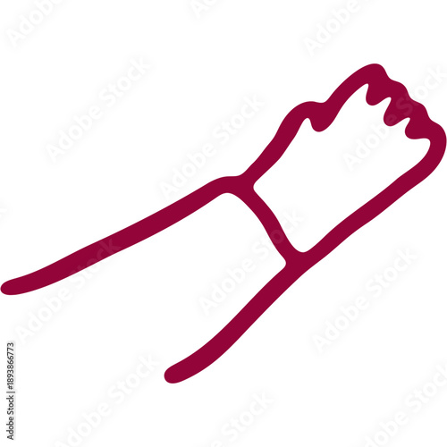 ギフトを渡す時の腕のスケッチ