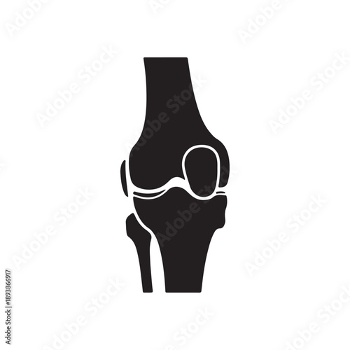 knee icon vector silhouette vector flat illustration design on white background
