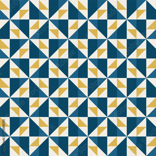 Geometric precision aesthetic, color block tessellation modern seamless vector patterns. Neutral retro colors. Repeatable design for fabric collection, wallpapers,