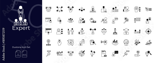 Expert Duotone Editable Icons set