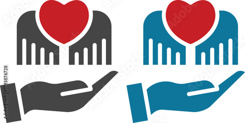 Heart Icons Set Showing Love, Breakup and Health Emotions. Trust, passion, valentine, honesty, culture, and commitment symbol icon for web and app template design.