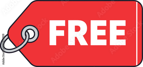 Red tag with free text on it